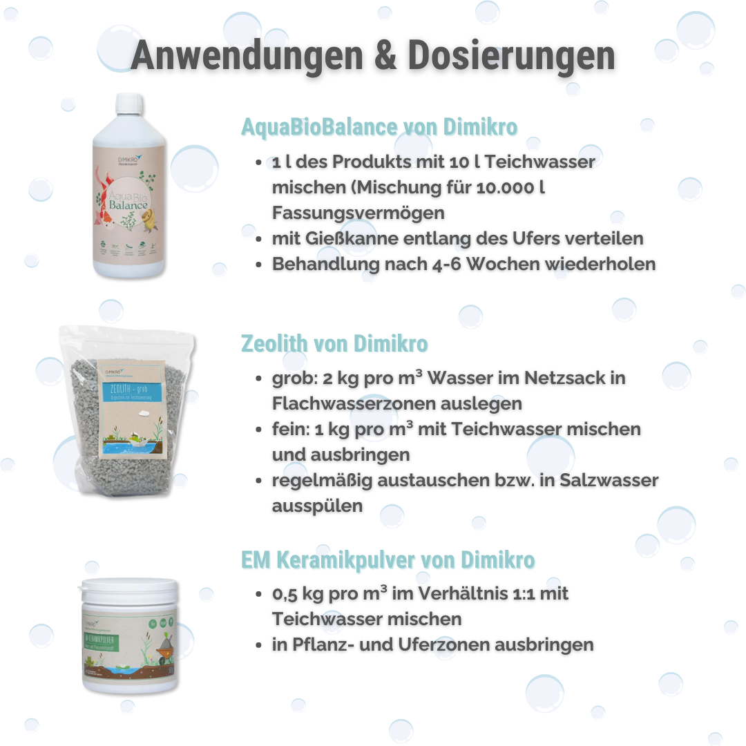 Algen & Schlamm im Teich reduzieren mit EM Anleitung